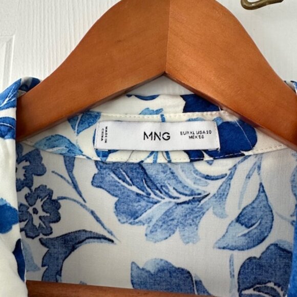 Mango shirt dress, blue flowers, size - Picture 3 of 5